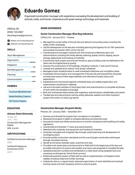 manager resume skills